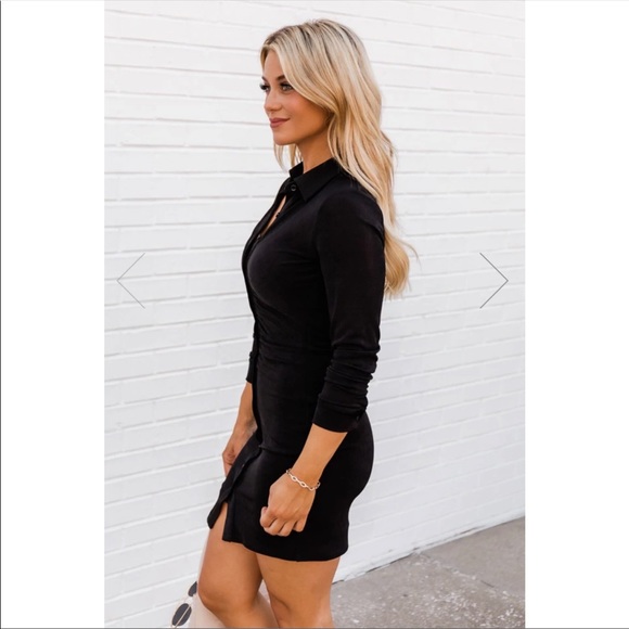 Pink Lily RATHER BE YOURS COLLARED BUTTON DOWN DRESS - Picture 3 of 7